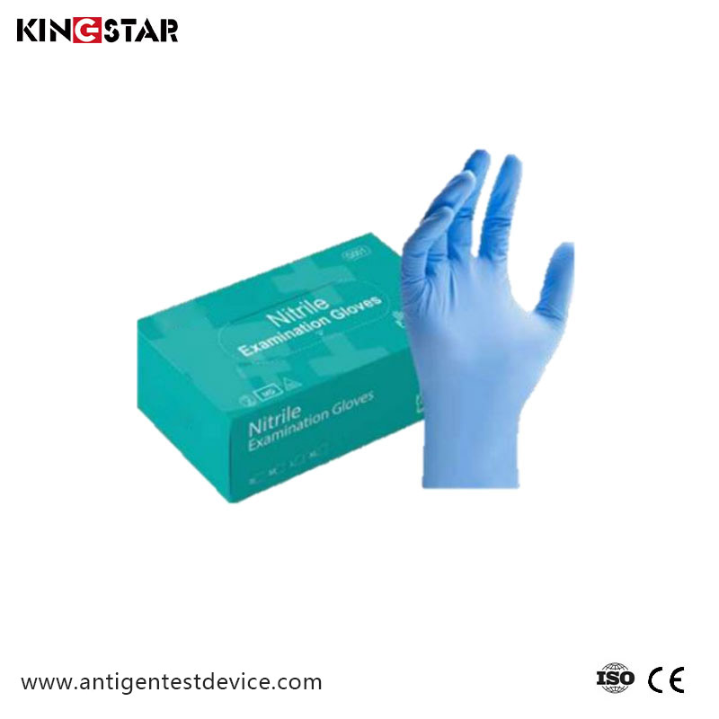 Blue Nitrile Gloves Powder vapaa lääketieteelliseen käyttöön